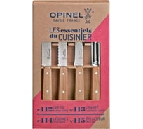 Набор ножей Opinel Les Essentiels, нержавеющая сталь, рукоять бук 4 шт./уп., 001300