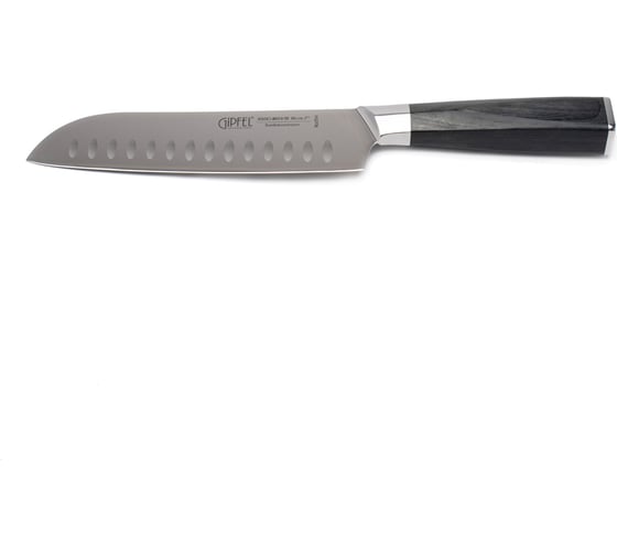 Нож поварской сантоку LAMINILI 17см. Материал лезвия: сталь X50CrMoV15. Материал ручки: сталь, древеснослоистый пластик. Толщина: 2,5мм Gipfel 9883