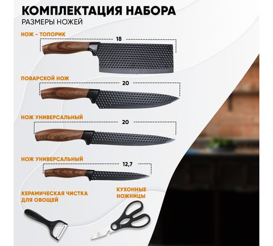 Набор кухонных ножей Leomax в подарочной коробке, 6 предметов 203520-01