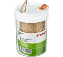 Шнур банковский джутовый полированный ООО Комус в диспенсере, 100 м 474933