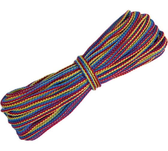 Шнур вязаный СИБШНУР д 5 мм, цветной, 20 м Color 30156 1