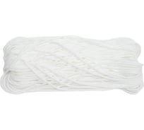 Шнур вязаный СИБШНУР д 6 мм, белый, 100 м 30187