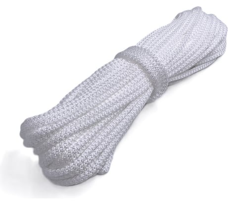 Шнур вязаный СИБШНУР д 5 мм, белый, 100 м 30145