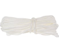 Шнур вязаный СИБШНУР д 10 мм, белый, 20 м 30250