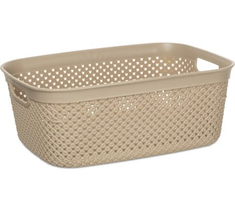 Корзина DIAMOND латте 28.5x21x11см с ручками HOBBY LIFE HL041278L