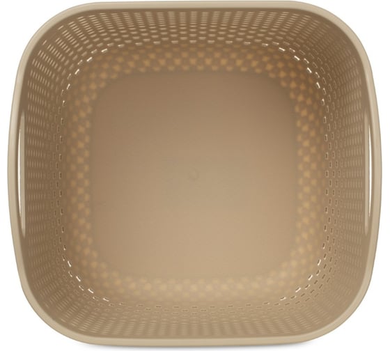 Корзина DIAMOND латте 18.8x18.8x15.8см круглая с ручками HOBBY LIFE HL041280L