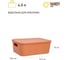 Корзина пластиковая для хранения "Оптима" HANDY HOME, Д265 Ш185 В100, оранжевый Fancy-hh101-XS 3