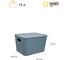 Корзина пластиковая для хранения "Оптима" HANDY HOME, Д325 Ш245 В200, синий Fancy-hh100-L 3
