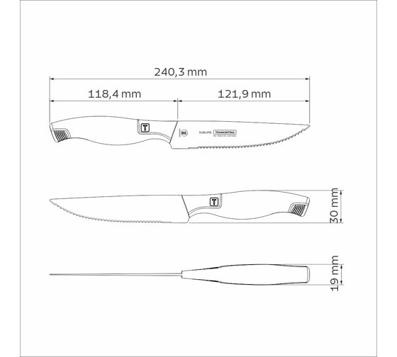Нож для стейка и фруктов Tramontina Sublime 12.5 см 24064/105-TR