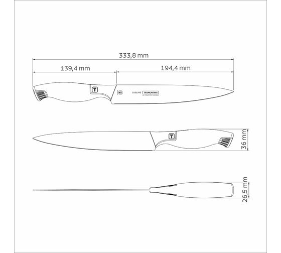 Универсальный нож Tramontina Sublime 20 см 24065/108-TR