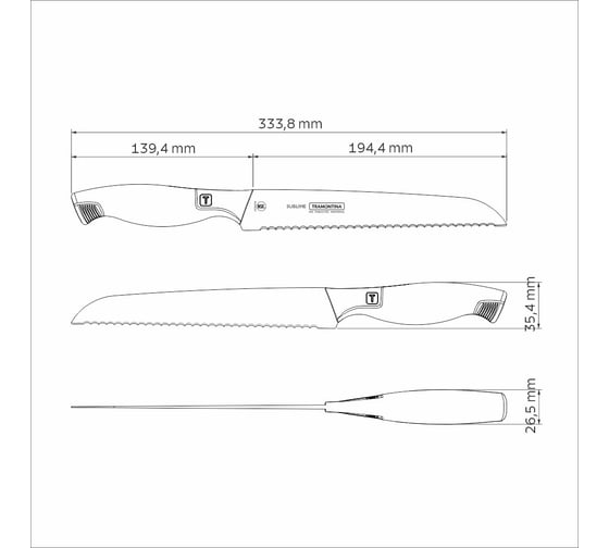 Хлебный нож Tramontina Sublime 20 см 24066/108-TR