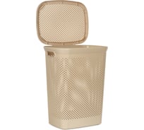 Корзина для белья DIAMOND латте 38л HOBBY LIFE HL081039L