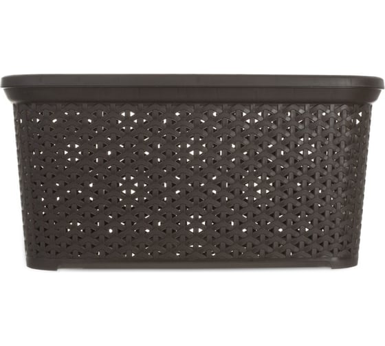 Корзина для белья RATTAN коричневая 35л HOBBY LIFE HL081093DB