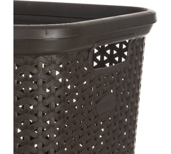 Корзина для белья RATTAN коричневая 35л HOBBY LIFE HL081093DB