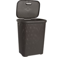Корзина для белья RATTAN коричневая 55л HOBBY LIFE HL081106DB