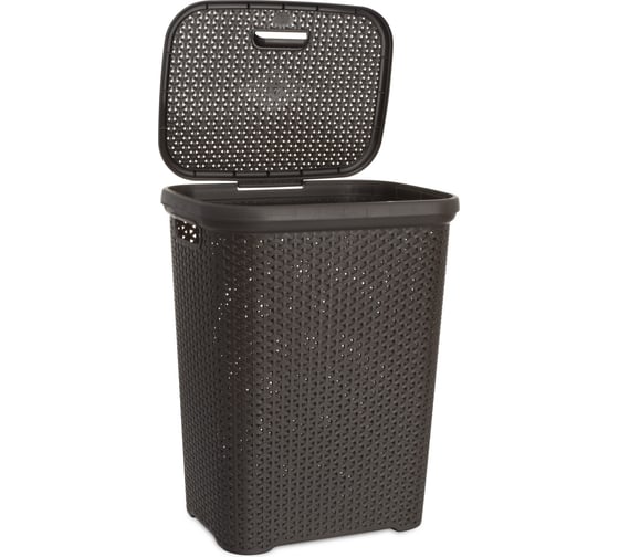 Корзина для белья RATTAN коричневая 55л HOBBY LIFE HL081106DB