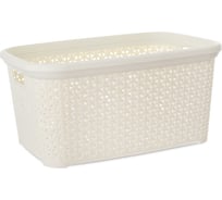 Корзина для белья RATTAN слоновая кость 35л HOBBY LIFE HL081093IV