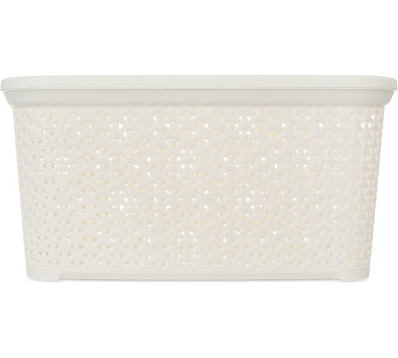 Корзина для белья RATTAN слоновая кость 35л HOBBY LIFE HL081093IV