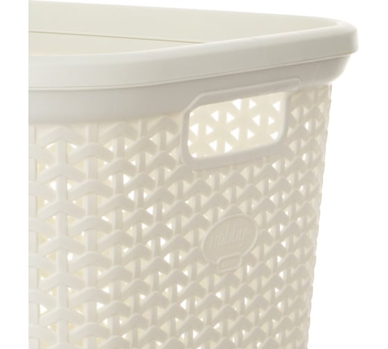 Корзина для белья RATTAN слоновая кость 35л HOBBY LIFE HL081093IV