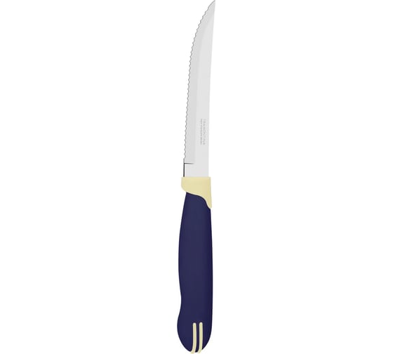 Нож Tramontina Multicolor для стейка, с зубчиками, 12.5 см, синий 23500/915-TR
