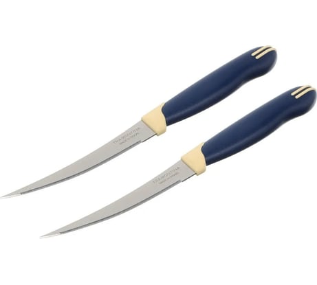 Нож Tramontina Multicolor для помидоров/цитрусовых, 10 см, синий, 2 шт. 23512/214-TR