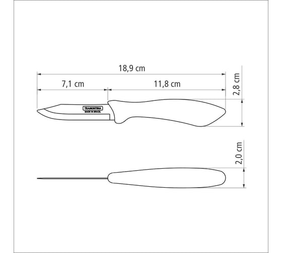 Нож для чистки Tramontina Affilata 7.5 см 23650/103-TR