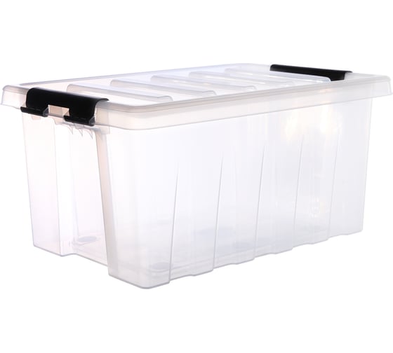 Контейнер с крышкой HONEYCOMB 500x390x255, 36 л, прозрачный M-036-00.07n