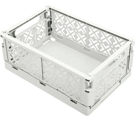 Складной ящик Econova Stocky L 334x250x155 мм, 10.5 л, белый 434297316