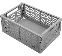 Складной ящик Econova Stocky М 249x167x103 мм, 3.4 л, серый 434297411