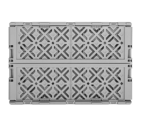 Складной ящик Econova Stocky М 249x167x103 мм, 3.4 л, серый 434297411