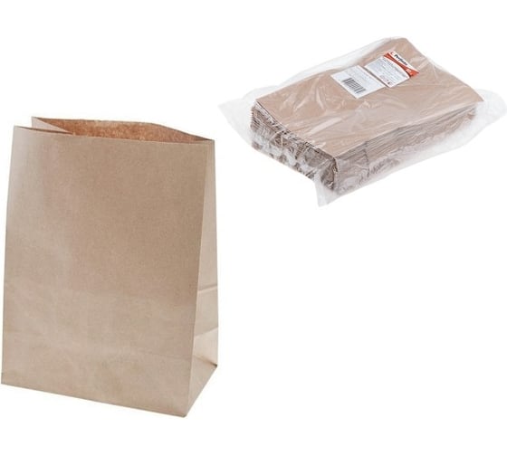 Бумажный пакет с прямоугольным дном PERFECTO LINEA 180х120х290 мм, крафт, 50 шт., серия ECO 47-180120 1