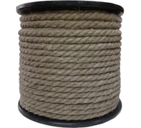 Веревка льнопеньковая Сибшнур диаметр 10 мм 200 м на катушке 10326