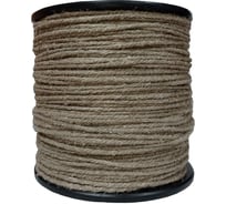 Веревка льнопеньковая Сибшнур диаметр 6 мм 500 м на катушке 10324