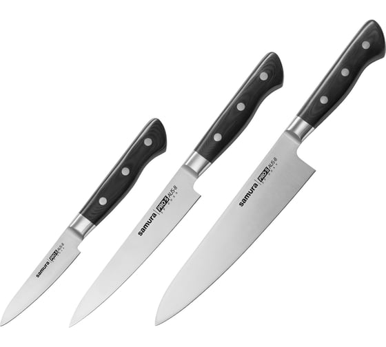 Набор из 3 ножей Samura Pro-S в подарочной коробке 10, 23, 85, G-10 SP-0230/K