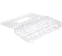 Контейнер - органайзер для хранения мелочей, рукоделия Hobby&pro с секциями, 17х9,5х3 см 7734277