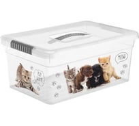 Ящик для хранения FunBox Deco 10 л, с ручкой, ПИТОМЦЫ 00000050059