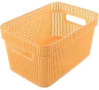 Прямоугольная корзина Branq Ajur 11л шафран BQ4114ШФ