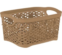 Прямоугольная корзина Branq Fiori 3,3л кофейный BQ4011КФ