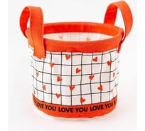 Текстильная корзинка Этель Love is 12x14 см 5383579