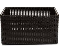 Корзина CURVER RATTAN STYLE BOX L тёмно-коричневая 03616-210