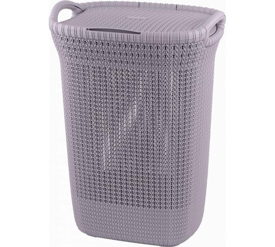 Бельевая корзина CURVER KNIT 57л фиолетовая пастель 03676-X69-00
