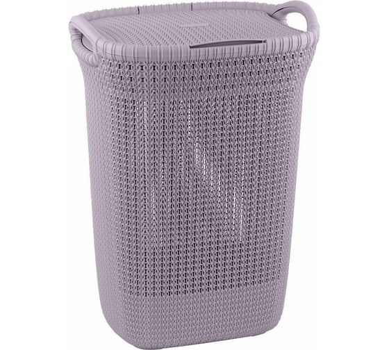Бельевая корзина CURVER KNIT 57л фиолетовая пастель 03676-X69-00