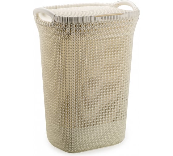 Корзина для белья CURVER KNIT 57л белая 03676-X64-00
