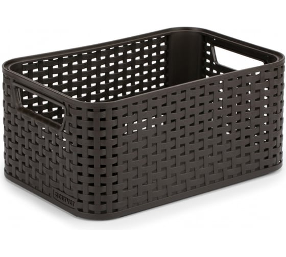 Корзина CURVER RATTAN STYLE BOX S тёмно-коричневая 03614-210-00 1