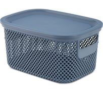 Корзинка HOBBY LIFE NICKEL синяя 3.5 л 17.2x23.6x12.2 см, с крышкой HL041286CB