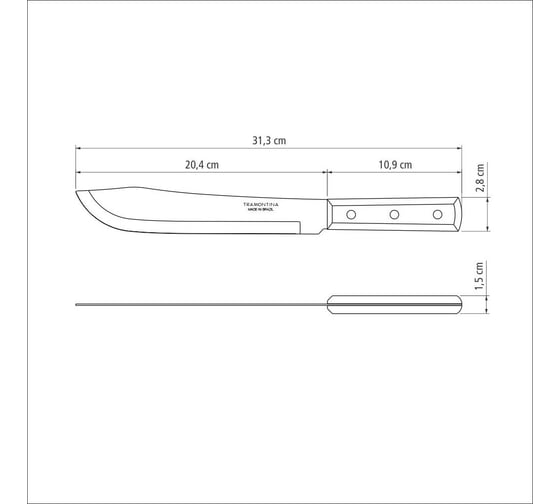 Нож мясника Tramontina Universal, 20 см 22901/008-TR