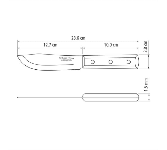 Нож мясника Tramontina Universal, 15 см 22901/006-TR