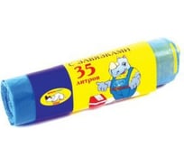 Мешки с завязками (15 шт; 35 л; 10 мкм) для мусора Мультипласт Групп MPG027003/960089