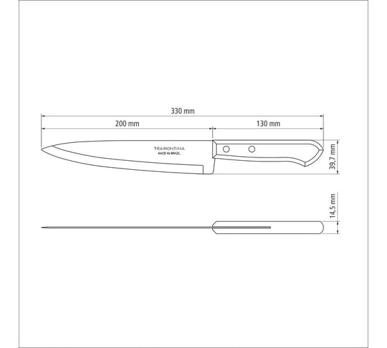 Нож поварской Tramontina Universal, 20 см 22902/108-TR