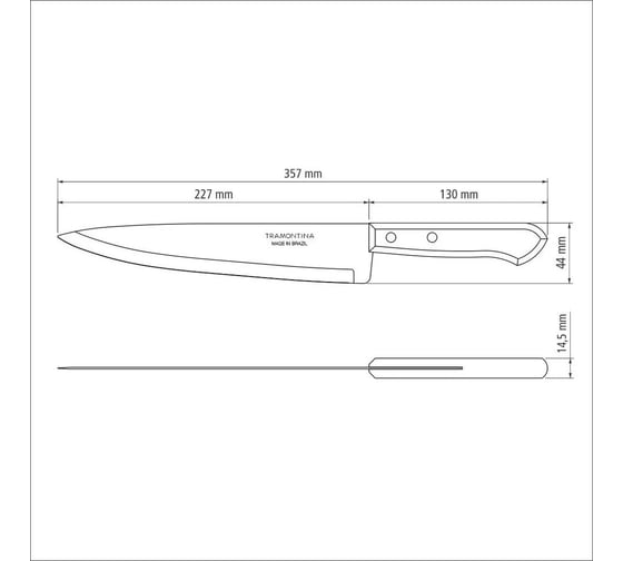 Нож поварской Tramontina Universal, 22.5 см 22902/109-TR